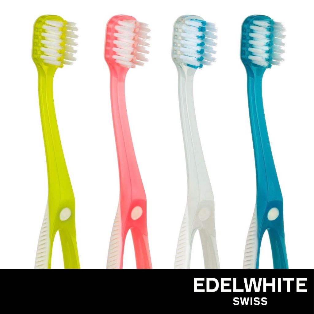 [คนจัดฟัน-ป้องกันจุดขาว] EDELWHITE Pro-Ortho แปรงสีฟัน เหมาะสำหรับใส่เหล็กดัดฟัน