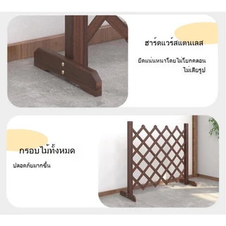 COD รั้วสุนัขและแมว DIY รั้วไม้พับเก็บได้ รั้วสวน ฉากกั้นระเบียง รั้วบันได ไม่จำเป็นต้องเจาะรู ทนทาน