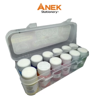 Master Art สีโปสเตอร์ สีน้ำ ขนาด 15 มล.จำนวนเซ็ต 12 สี กล่องพลาสติก (จำนวน 1 ชุด)