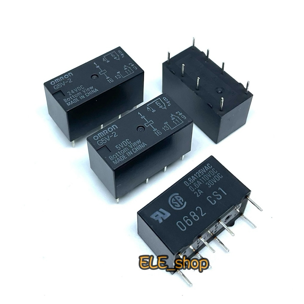 รีเลย์ G5V-2 G5V-2-H1-5VDC 12VDC 24VDC 48VDC DC5V 12V 24V 8 Pin Omron