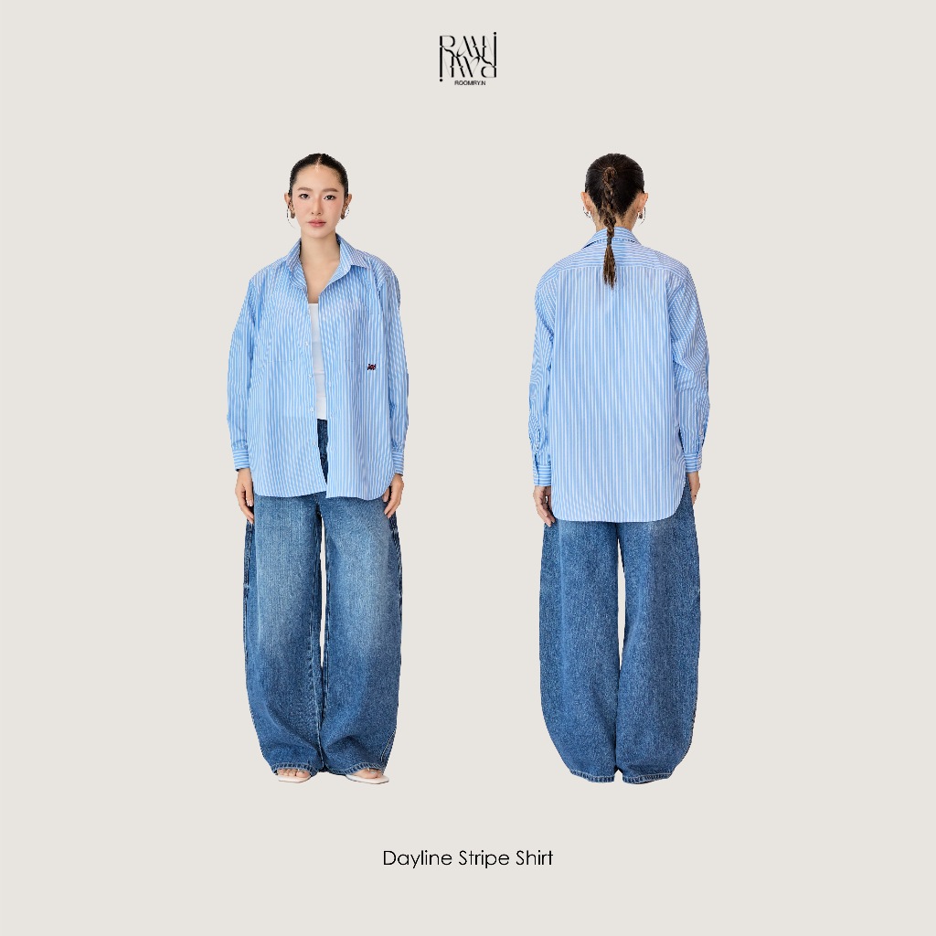 Roomry.n-  Dayline Stripe Shirt เสื้อเชิ้ต