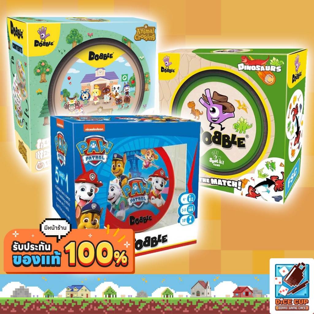 [ของแท้] Dobble Animal Crossing/ Dobble Dinosaurs/ Dobble Paw Patrol Board Game
