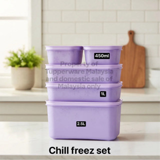กระปุกแช่แข็งอาหาร Tupperware รุ่น Chill Freez set (5ใบ) สีม…