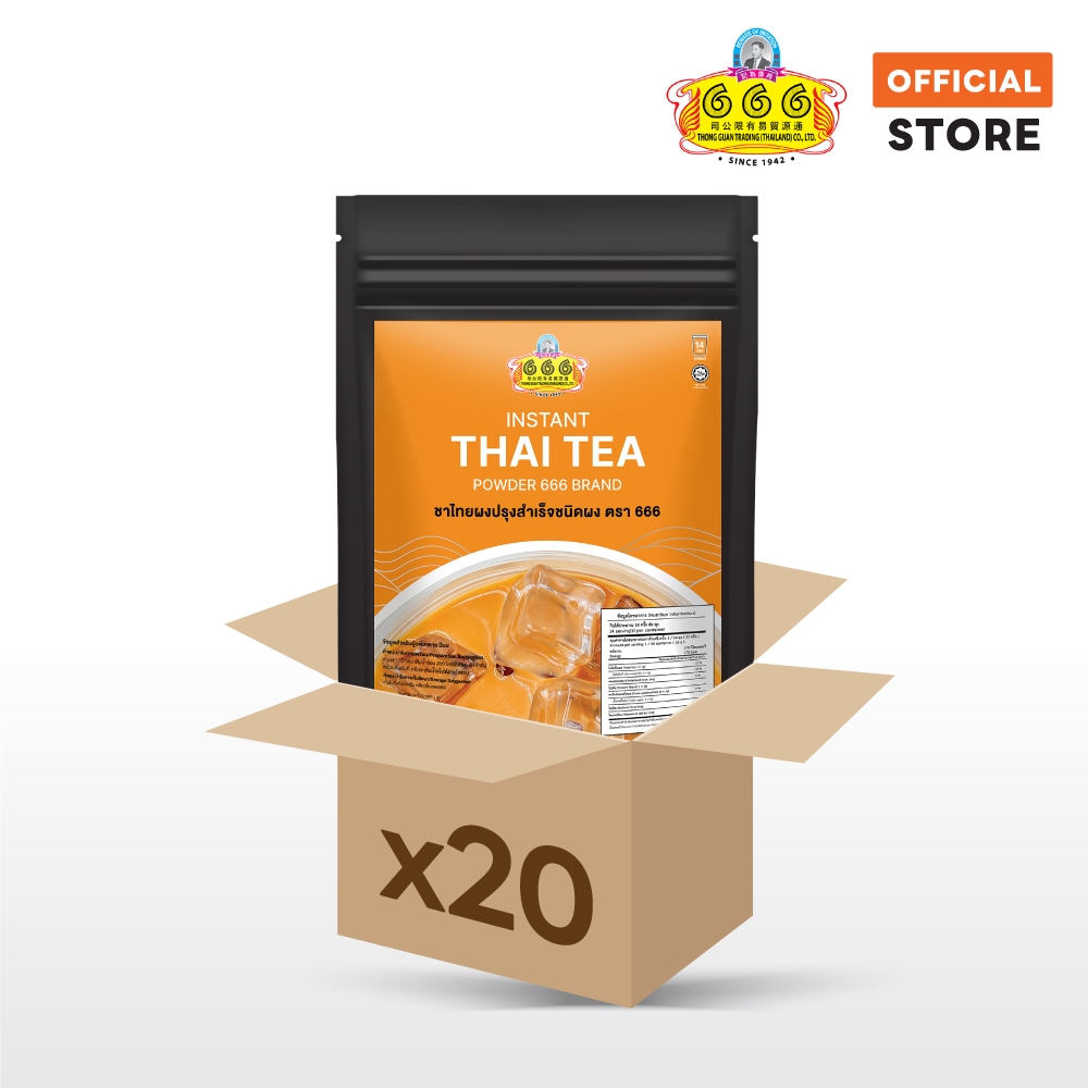 (ยกลัง)ชาไทยผงปรุงสำเร็จชนิดผง 500 กรัม ตรา (666 Instant Thai Tea Powder 500g 666 Brand)