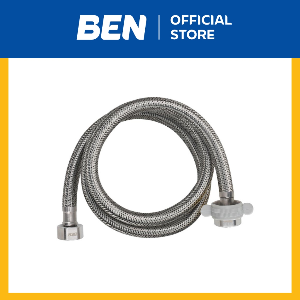 BEN สายน้ำดี วัสดุสแตนเลส 304  มี 14 ขนาด ความยาว 30 – 120 cm ครอบคลุมทุกการใช้งาน – โปรปัง