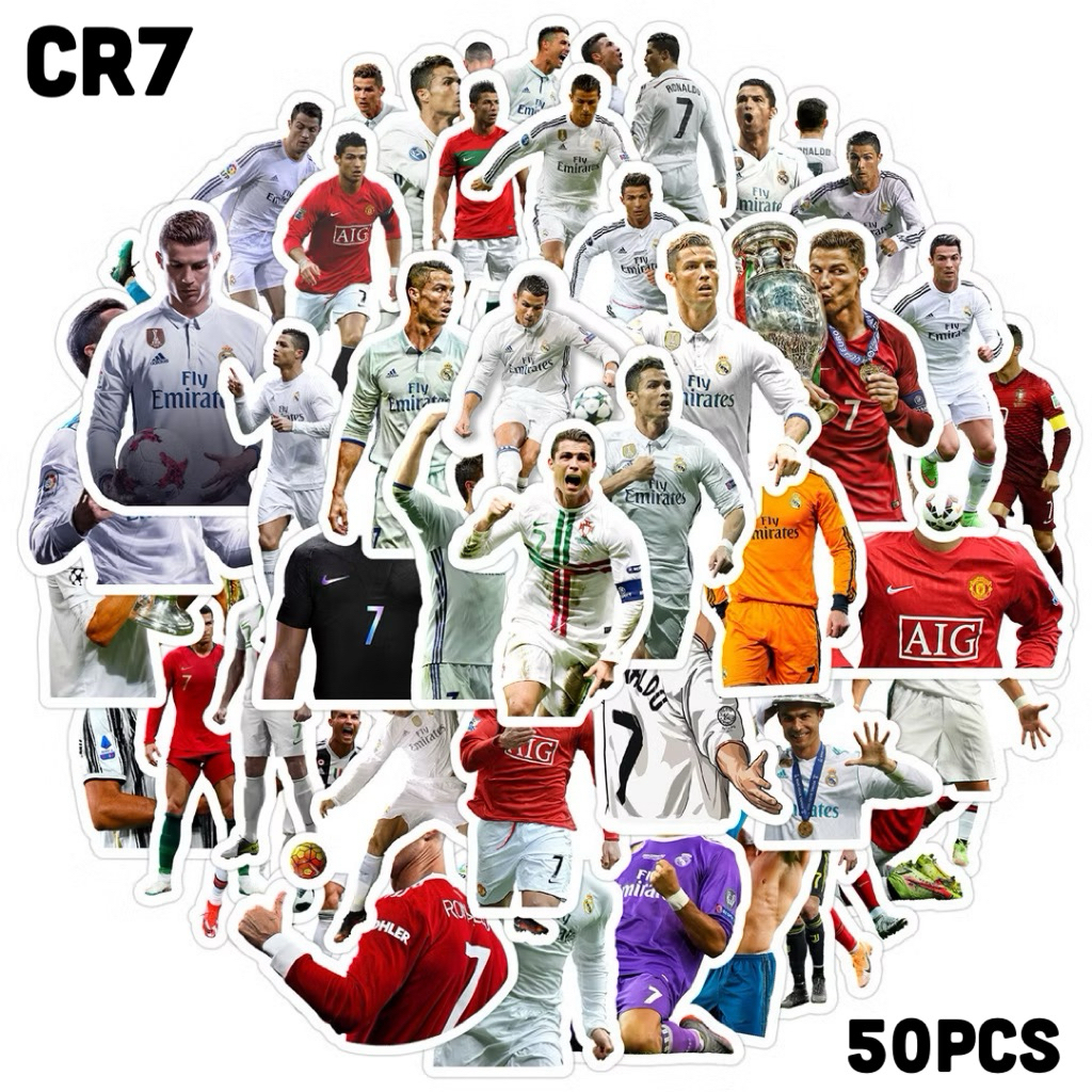 สติ๊กเกอร์ Ronaldo 258 โรนัลโด้ 50ชิน Real Madrid cr7 ฟุตบอล มาดริด แมนยู บาร์ซ่า ronaldo liverpool 