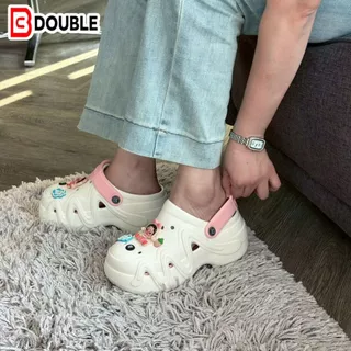 รองเท้าแตะหัวรังนกส้นหนา BB DOUBLE ลายการ์ตูนคิวท์ สวมใส่สบายๆ กันลื่น ใส่ไปเที่ยวทะเล/ในบ้านได้หลายสี
