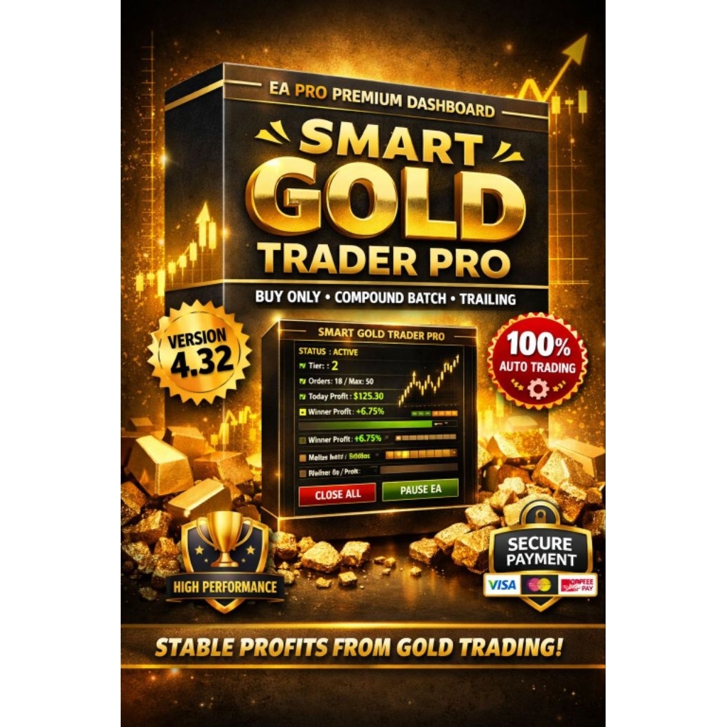 EA เทรดทอง MT5 XAUUSD | SMART GOLD TRADER PRO Trailing Stop Batch Trade