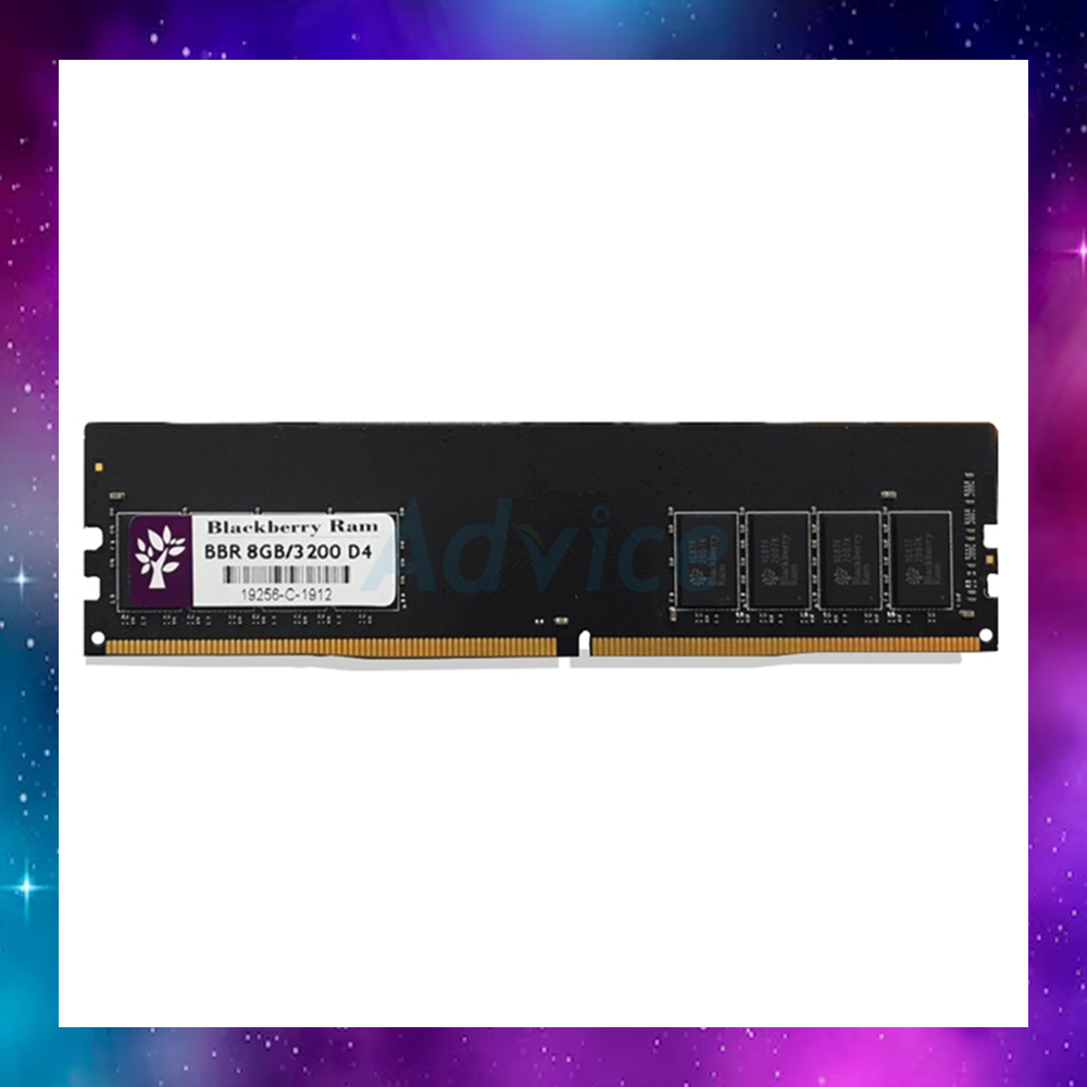 (มือ1) 8GB (8GBx1) DDR4 3200MHz RAM (หน่วยความจำ) RAM BLACKBERRY 8 CHIP ใช้งานปกติ ประกันLT