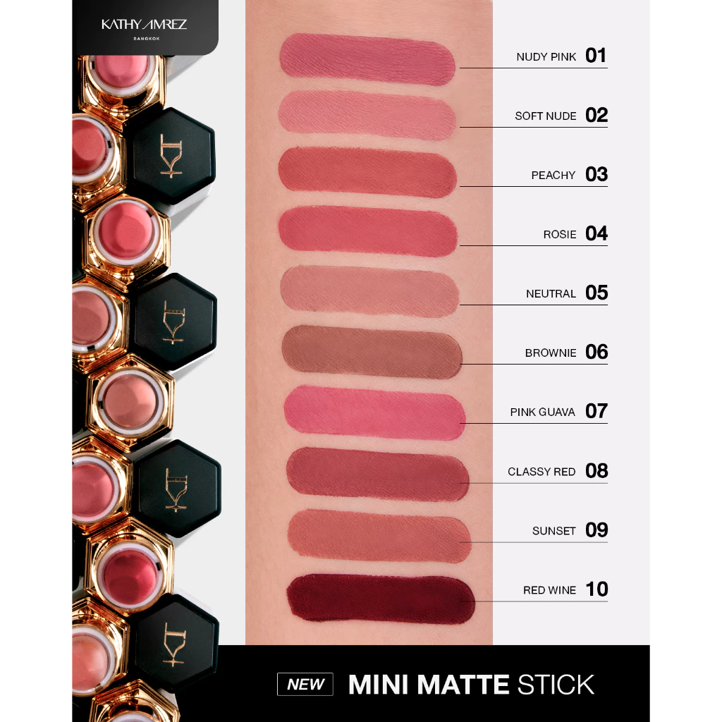 KATHY AMREZ MINI MATTE STICK เคธี แอมเร็ซ มินิ แมท สติก จำนวน 1 ชิ้น thumbnail 4