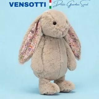[ฟรีกล่องของขวัญ] VENSOTTI Flora Bunny (28cm/51cm) ตุ๊กตากระต่าย สีชมพู/น้ำตาล นุ่มพิเศษ - Soft Cotton Blend