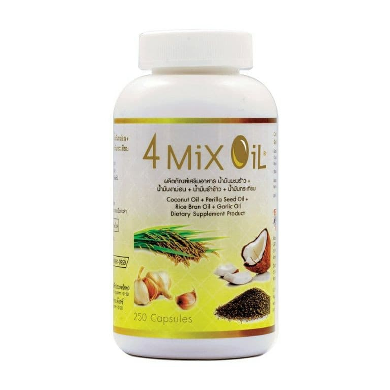อาหารเสริม 4 Mix Oil สุภาพโอสถ (250 เม็ด) อาหารเสริมน้ำมันสกัดเย็น 4 สหาย สุภาพโอสถ   4mix 4oil JSP