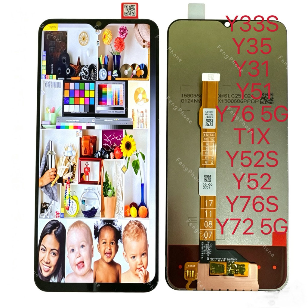 ชุดหน้าจอ for vivo Y33S/Y35/Y31/Y51/Y76 5G/T1X/Y52S/Y52/Y76S/Y72 5G/Y75 5G