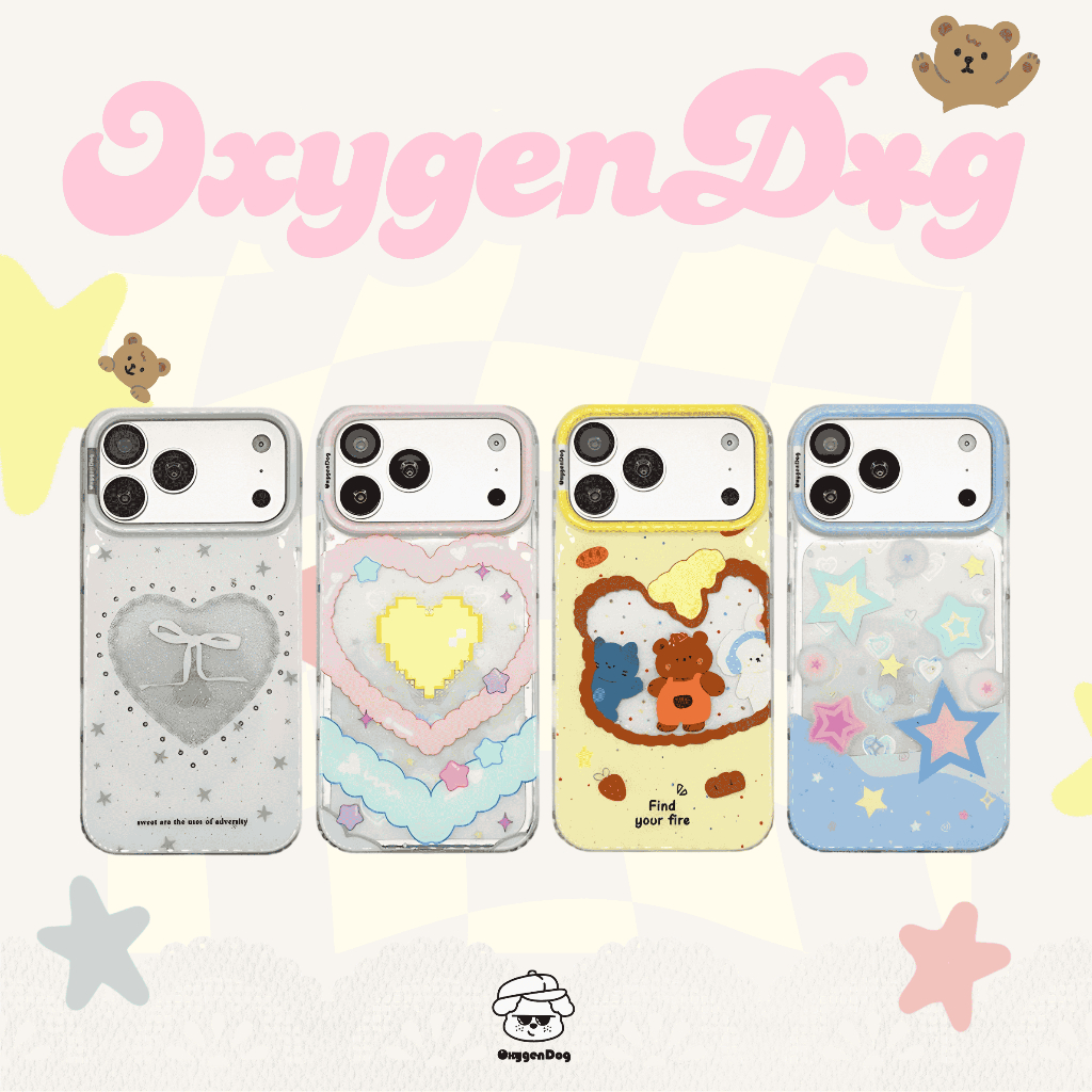 Oxygendog case เคสไอโฟน ลายการ์ตูน น่ารัก For iPhone 17promax 17pro 17 16ProMax 16 15ProMax 15 14 13