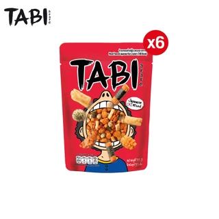 Tabi Arare Japanese Mix 35 g Pack 6 ทาบิ อาราเระ ข้าวอบกรอบสไตล์ญี่ปุ่นรสรวมรส 35 กรัม แพ็ค 6 ห่อ