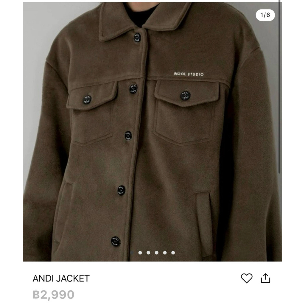 ส่งต่อ wacay wool studio เสื้อรุ่น ANDI JACKET🤎