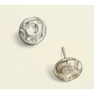 Adornment club - Egg earrings (gold/silver) ต่างหู l nickel free, waterproof, long-lasting แพ้ง่ายใส่ได้ กันน้ำ
