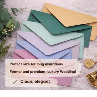 ซองงานแต่ง ซองเบอร์ 9 (4x9นิ้ว)   ใส่การ์ด (แพ็ค /100ซอง) We…