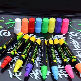 Chokdee ปากกาชอล์คน้ำ 8 สี ชอล์คมาร์คเกอร์ Chalk Marker ปากกาเพ้นท์ ไร้ฝุ่น ลบได้