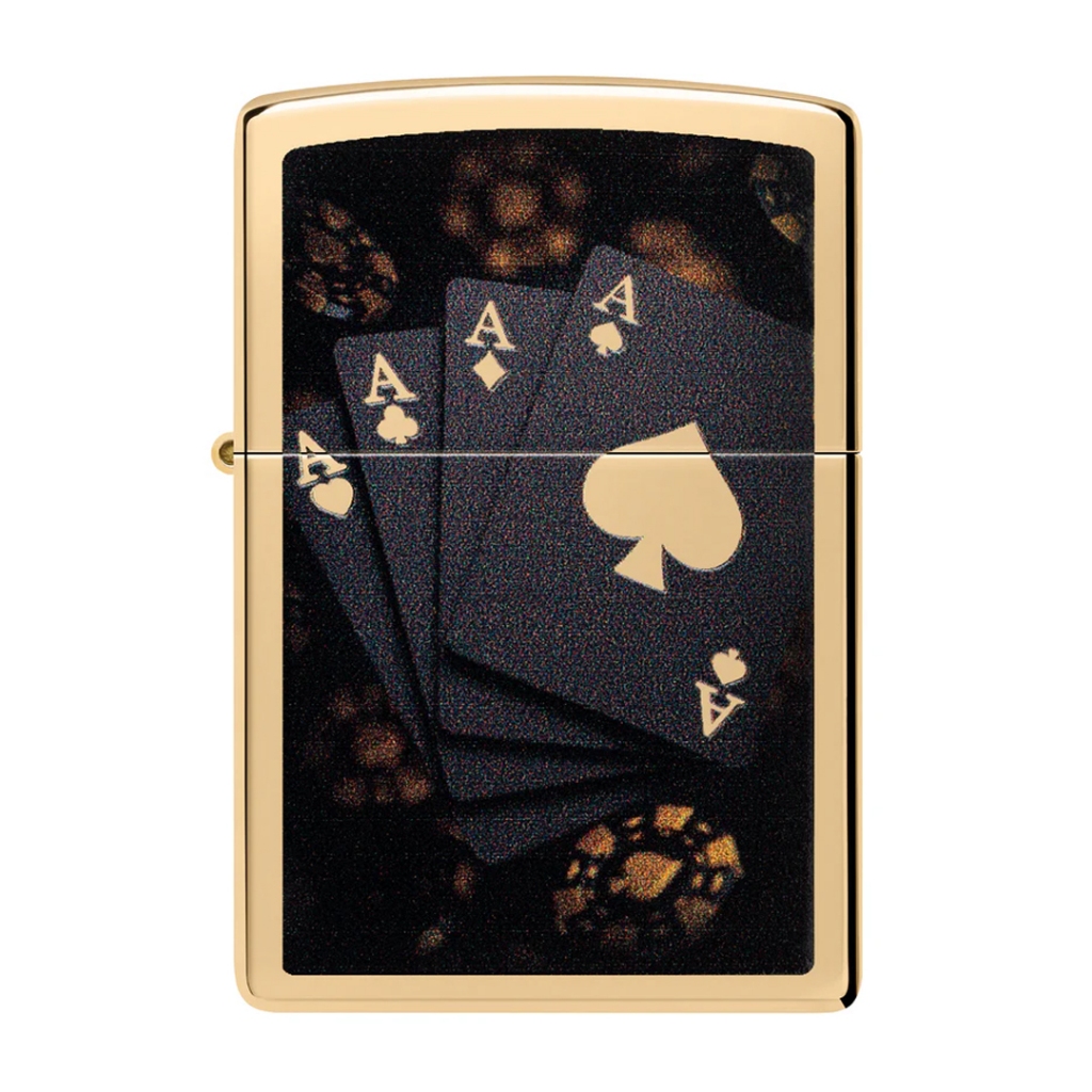 ซิปโป้ รุ่น 47141 Lucky Aces ของแท้ รับประกันตลอดชีวิต นำเข้าและจำหน่ายโดยตัวแทนจำหน่าย