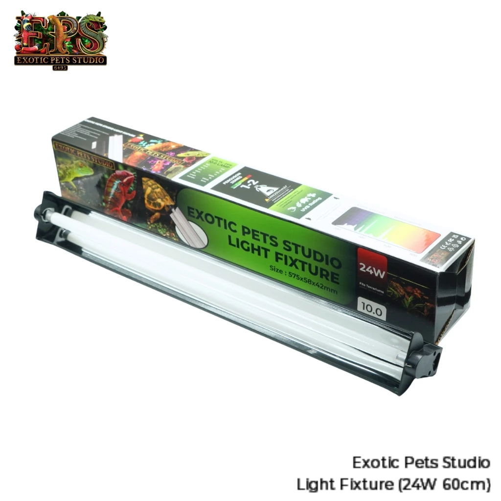 T5 หลอดไฟพร้อมรางไฟ ยูวีบี T5 UVB 10.0 ยี่ห้อEPS มี3 ขนาด 30CM. 60CM.และ90CM. Light Fixture T5 UVB10.0 8W/24W/39W