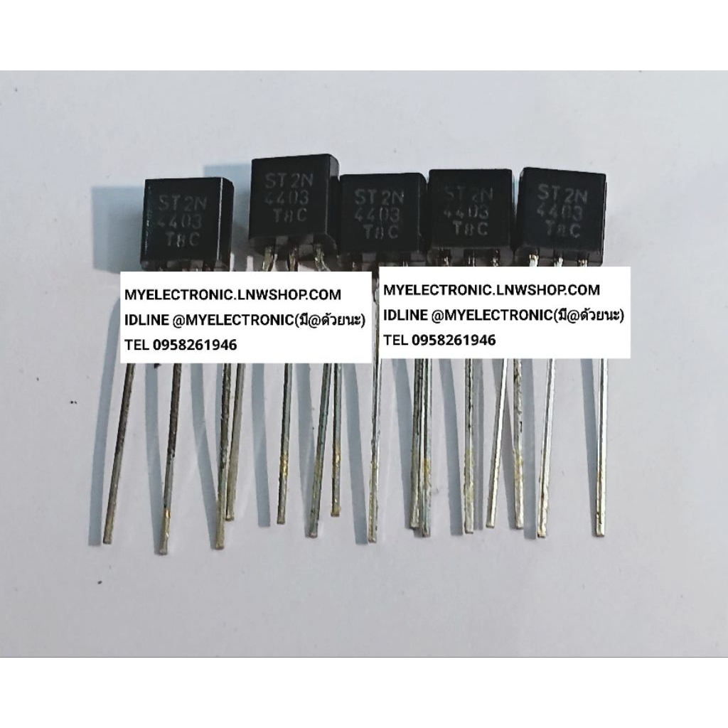 2N4403 แพ็คมี 5 pcs ST 2N4403 ทรานซิสเตอร์ ชนิด PNP ตัวถัง TO-92 Bipolar Junction Transistor BJT ST 