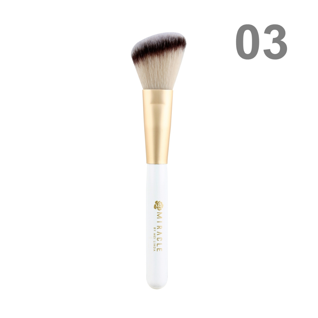 แปรงเฉียงปัดแก้ม แปรงไฮไลท์ เมลินดา มิราเคิล เบอร์ 03 Meilinda Miracle Angled Powder / Blush Brush No.03