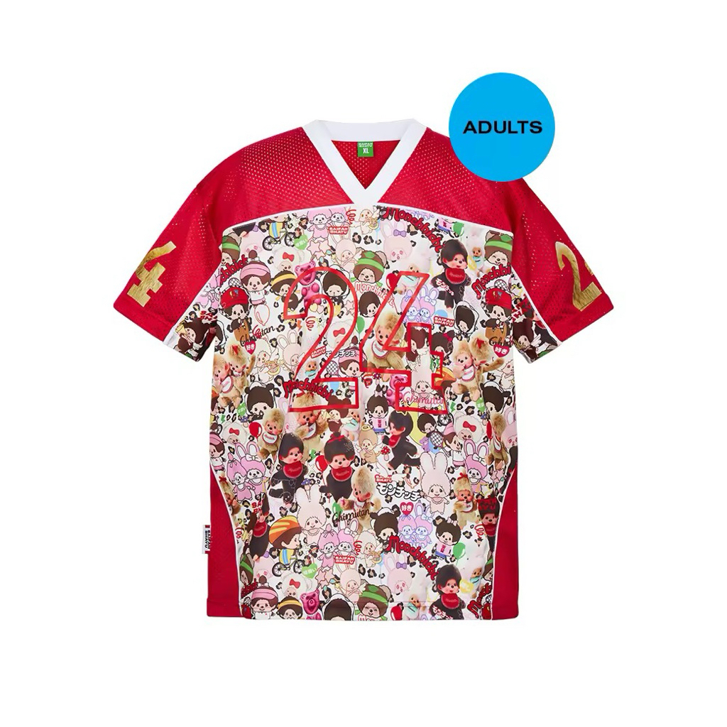 new(พร้อมส่ง)❤️💗 (DROP 3) MONCHHICHI FRIEND SPORT TEE (ADULTS) sz.XL(แม่ชมใส่xl)
