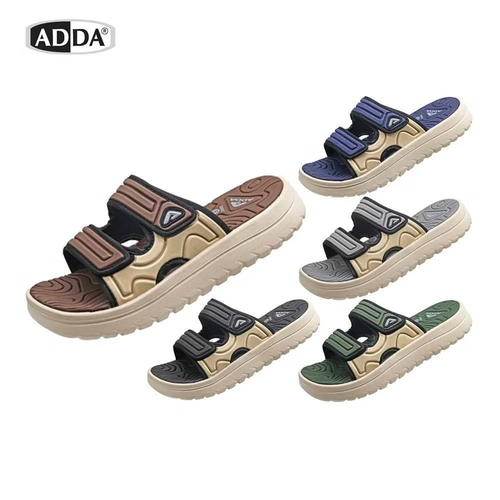 ADDA รุ่น 25B02-M8 รองเท้าแตะลำลอง แบบสวม พื้นนุ่มเบา เทปกาวตีนตุ๊กแก เปิดขยายหลังเท้าได้ พร้อมส่ง