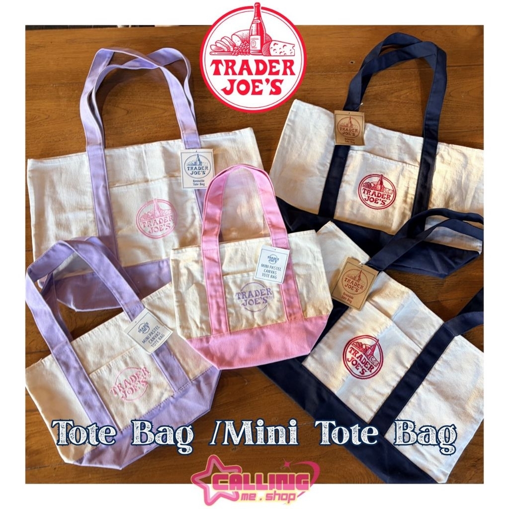 พร้อมส่งในไทย Trader Joe's Canvas Tote Bag กระเป๋าแคนวาสสุดฮิตแบบพิธา ของแท้ 100% จากอเมริกา 🇺🇸