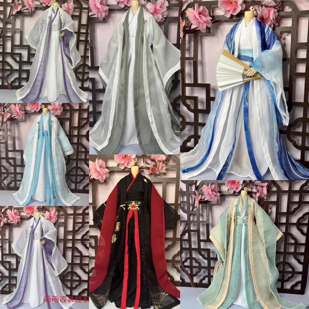 🏮รอ30วัน🏮ชุดจีนชาย 1:6 สั่งตัดตามขนาดตุ๊กตา hottoys bjd ob22 ob27