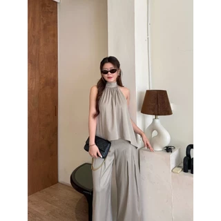 Marine Set ชุดเซ็ทขายาว 2 ชิ้น เสื้อคอเต่าแขนกุดตัวยาว ชุดเซ็ทขายาว ใส่สบาย งานเสื้อทรงสวย BETTY (B060)