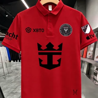 NEW Inter Miami CF ลิโอเมสซี่ เสื้อโปโลสำหรับผู้ใหญ่/Messi's number 10 jersey/Leo Messi Polo shirt/MLS football team