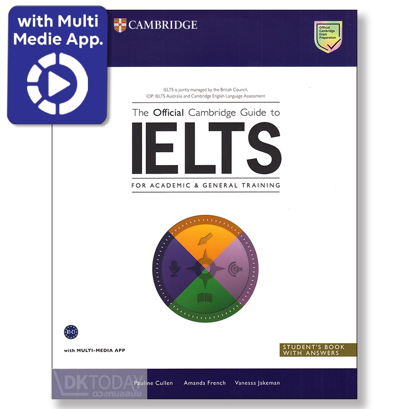 DKTODAY หนังสือ OFFICIAL CAMBRIDGE GUIDE TO IELTS: WITH ANSWERS + MULTI MEDIA  APP. ของแท้ 100% พร้อมส่ง