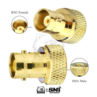 ไม่ขึ้นสนิม วัสดุเกรดดี SMA ผู้ Male (M) - BNC เมีย ขั้วแปลงเสาวิทยุสื่อสาร วิทยุ SMA เกลียวใน ผู้
