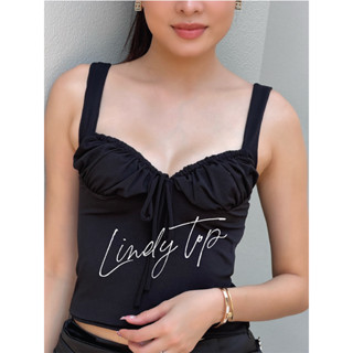 SEASON STUDIO - LINDY TOP / เสื้อกล้าม ดีเทลย่นอก ผูกโบว์