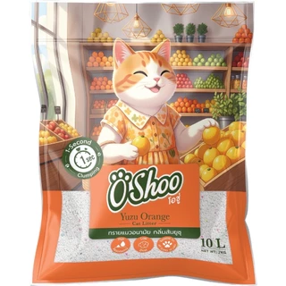 (1ถุง)Oshoo ทรายแมวเบนโทรไนท์ โอชู่ 10L x1ถุง