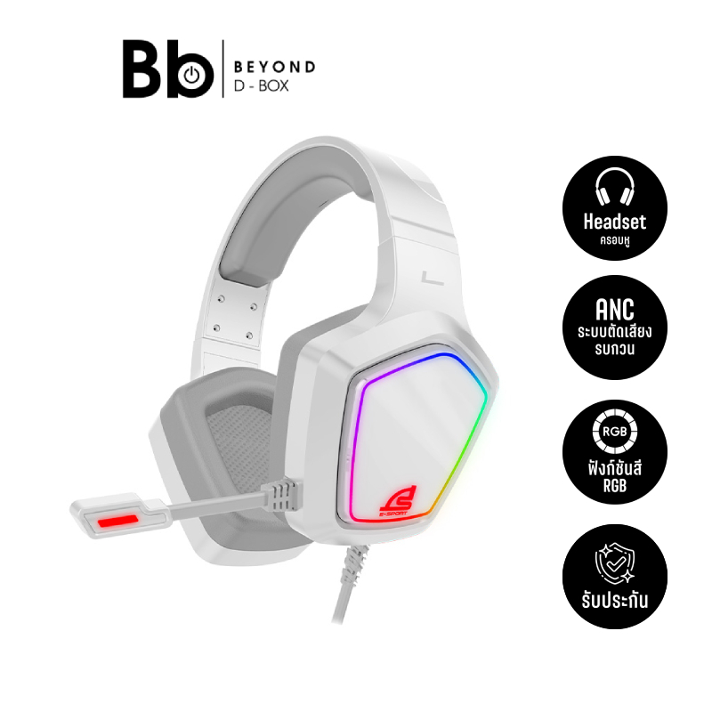 หูฟังเกมมิ่ง Signo Gaming Headset Striker HP-832 7.1 White by BB Beyond D-Box