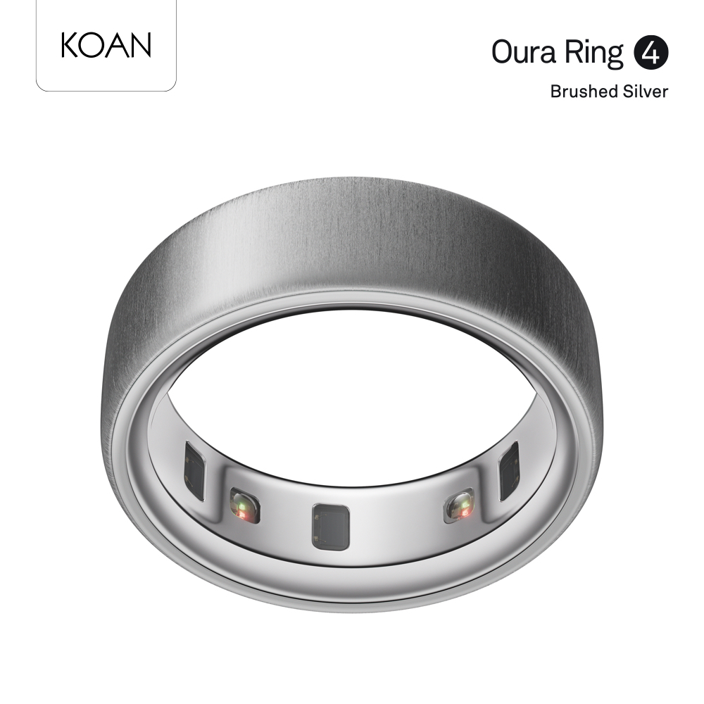 Oura Ring 4 แหวนอัจฉริยะ Smart Ring - แหวนติดตามสุขภาพ สีเทาอ่อน / Brushed Silver