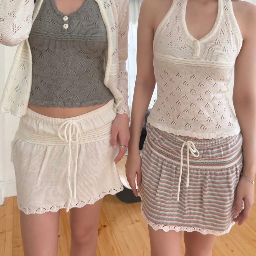 🤍🏹RUBYANDLEMON - MYDEAR KNIT SKIRT กระโปรงไหมพรมสั้น