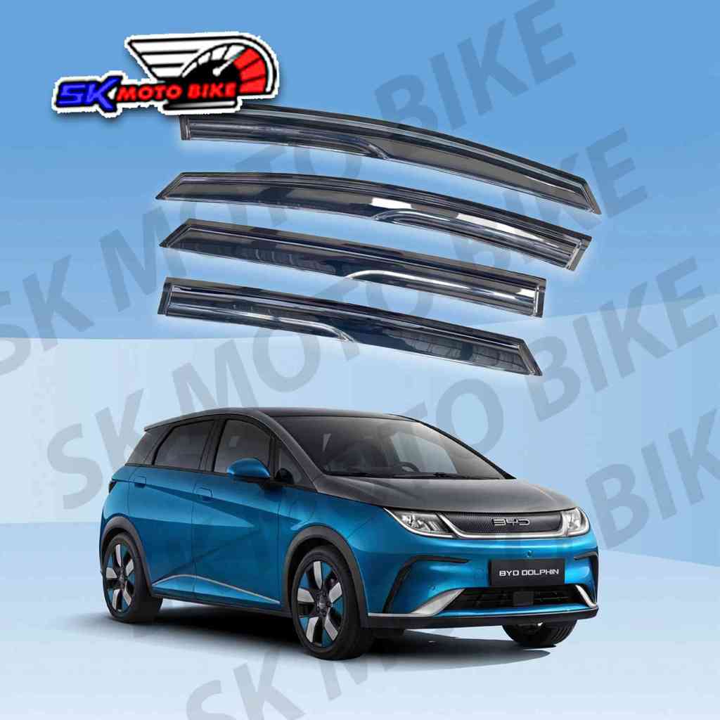 กันสาด BYD Dolphin EV 2023 2024 บีวายดี ดอลฟิน คิ้วกันสาด กันสาดประตู คิ้วกันสาดประตู คิ้วกันสาด สำห