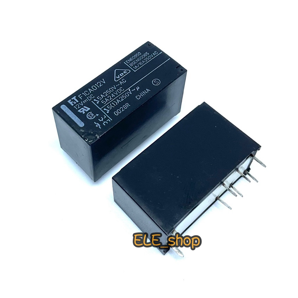 รีเลย์ F1CA012V  12VDC 8ขา 2คอนแทค 5แอมป์ สินค้าพร้อมส่ง ออกบิลได้