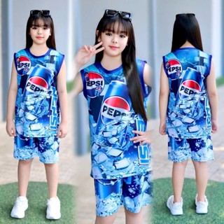 ชุดเซ็ทเด็กเสื้อแขนกุด + กางเกงขาสั้นผ้าไมโครพรีเมี่ยม สำหรั…