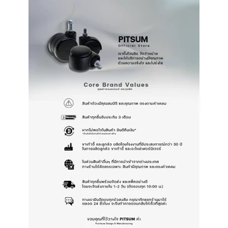 PITSUM ล้อเก้าอี้เกมมิ่ง 60mm (ไนลอนแท้ Nylon 6) เกรดพรีเมียม ลื่น แข็งแรง ทนทาน