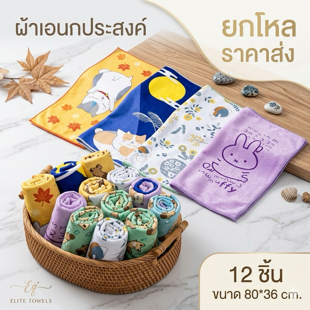 ผ้าขนาด 80*36 12 ผืน I015-3