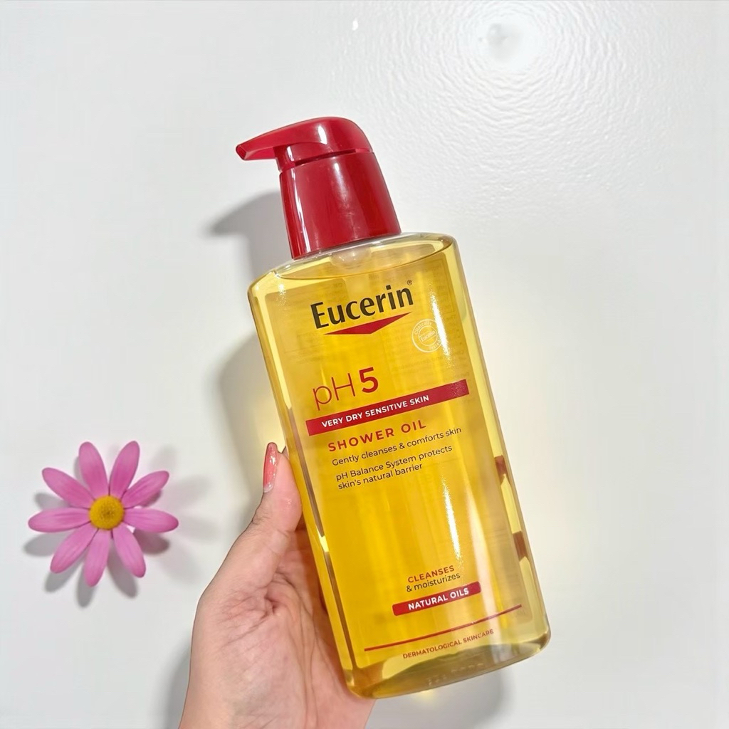 E.UCERIN ออยอาบน้ำ PH5 Very Dry Sensitive Skin Shower Oil 400 ml.