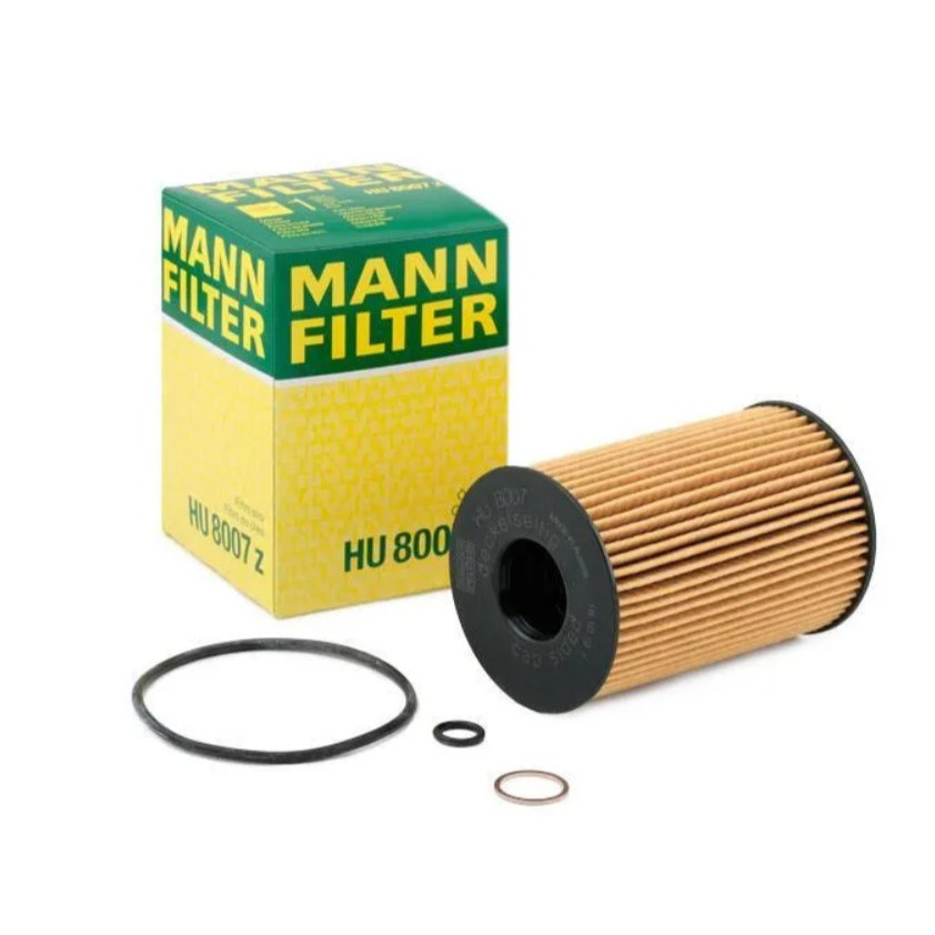 BMW ไส้กรองน้ำมันเครื่อง oil filter MANN FILTER  HU8007z  เครื่อง N63 V8 รุ่น f10 550i f01 f02 G11 G