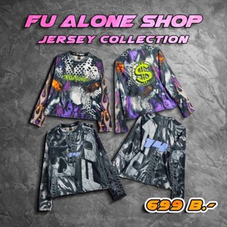 Jersey Collection เสื้อคอกลมแขนยาว เนื้อผ้าไมโคร พิมพ์ลายทั้…