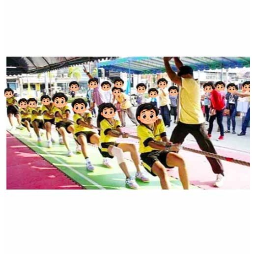 เชือกชักเย่อ เชือกชักกะเย่อ tug-of-war ความยาว 20, 30 (ถักหัว) kt od