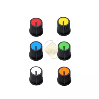 Knob AG3 จุกปุ่มหมุนวอลลุ่ม ขนาด 11x14x15 mm. แกนเฟือง 6 มิล ใช้กับเครื่องขยายเสียง ปรับเสียง